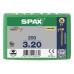 SPAX POZI FLAT CSK YELLOX COATED 3.0 X 20MM 200 PCS