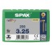 SPAX POZI FLAT CSK YELLOX COATED 3.0 X 25MM 200 PCS