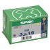 SPAX SCREW 3.5X16MM FLAT CSK STEEL YELLOX X RECESS Z2 4CUT 200PK