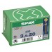 SPAX SCREW 3.5X20MM FLAT CSK STEEL YELLOX X RECESS Z2 4CUT 200PK
