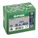 SPAX SCREW 3.5X40MM FLAT CSK STEEL YELLOX X RECESS Z2 4CUT 200PK