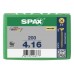 SPAX SCREW 4X16MM FLAT CSK STEEL YELLOX X RECESS Z2 4CUT 200PK