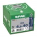 SPAX SCREW 4.5X40MM FLAT CSK STEEL WIROX T-STAR+ T20 4CUT 200PK